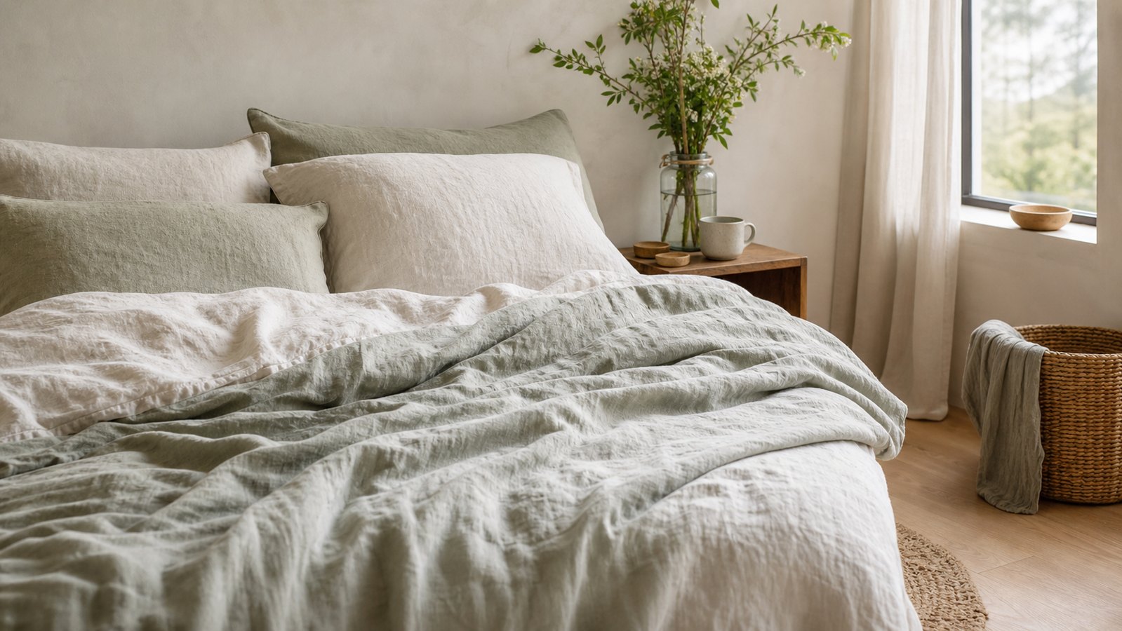 How Linen Bedding Makes a Bedroom Feel Calm, Cool, and Lived In