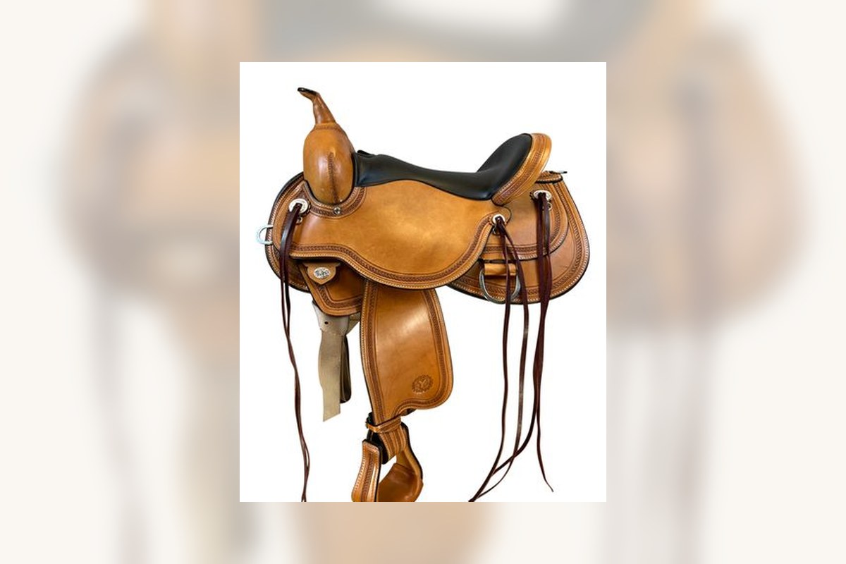 western saddle details and stirrup leather